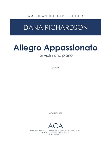 Allegro Appassionato : For Violin and Piano (2007).