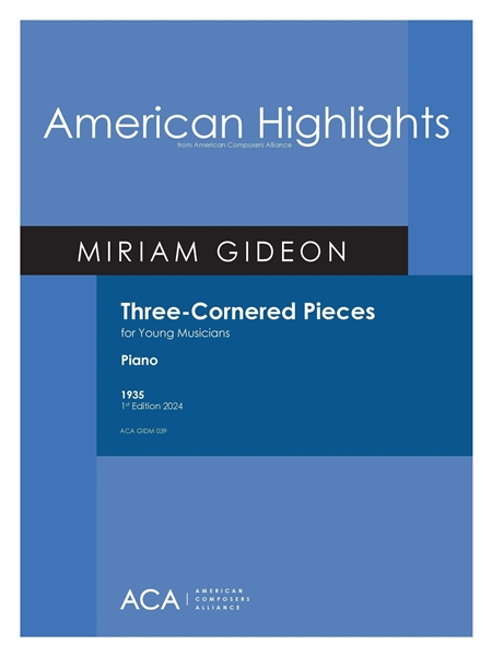 Three-Cornered Pieces : For Piano (1935).