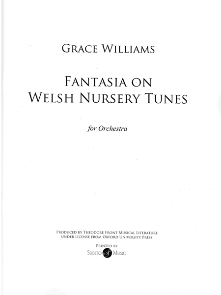 Fantasia On Welsh Nursery Tunes : For Orchestra.