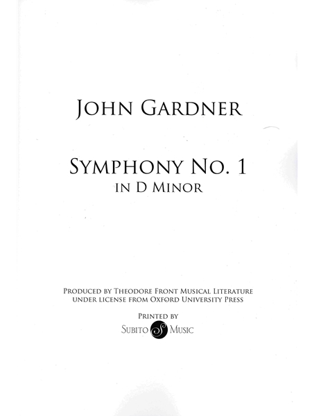 Symphony No. 1 In D Minor.