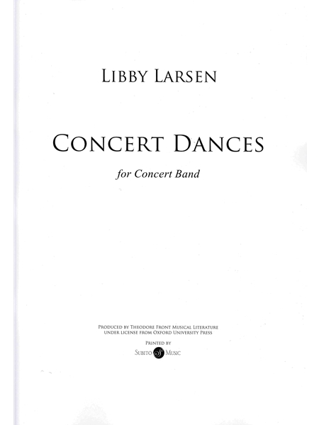 Concert Dances : For Concert Band.