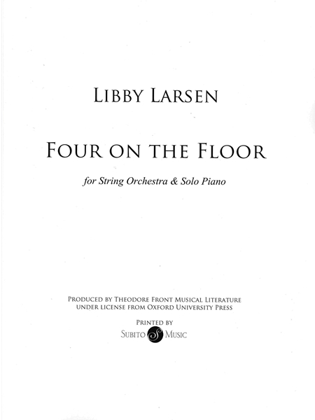 Four On The Floor : For String Orchestra and Solo Piano.