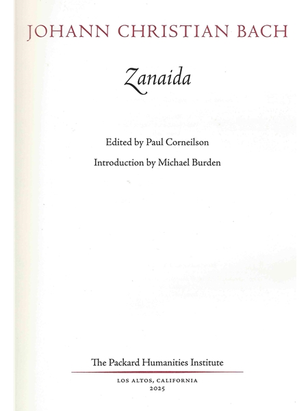 Zanaida / edited by Paul Corneilson.