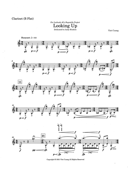 Looking Up : For Clarinet (B Flat) (2021).