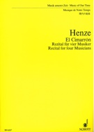 Cimarrón : Rezital Für Vier Musiker (Biographie Des Geflohenen Sklaven Esteban Montejo).