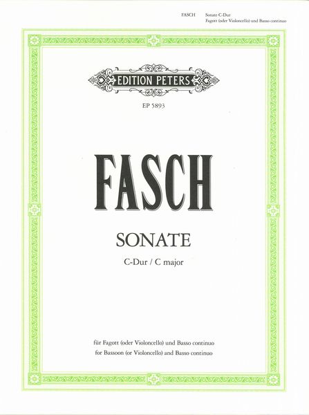 Sonate C-Dur : Für Fagott (Violoncello) Und Klavier (Cembalo).