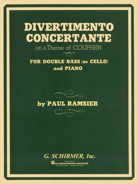 Divertimento Concertante On A Theme Of Couperin : For Cello Or Double Bass (Solo Tuning) & Piano.