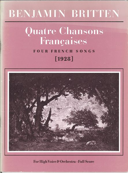 Four Chansons Francaise = Quatre Chansons Françaises : For High Voice & Orchestra.