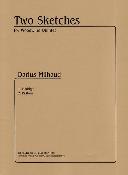 Two Sketches : For Woodwind Quintet.