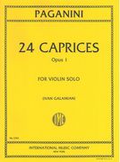 Twenty Four Caprices, Op. 1 : For Violin / edited by Galamian.