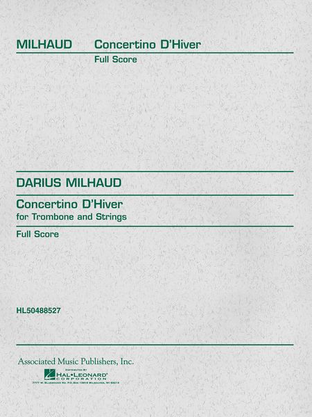 Concertino D'hiver : For Trombone and String Orchestra - Archive Edition.