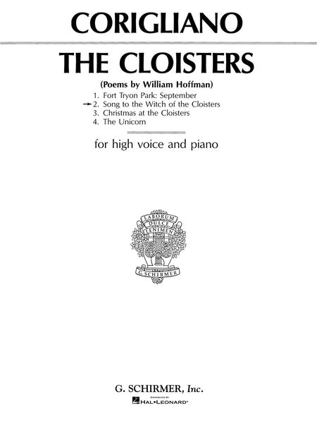 Song To The Witch Of The Cloisters : For Voice & Piano.