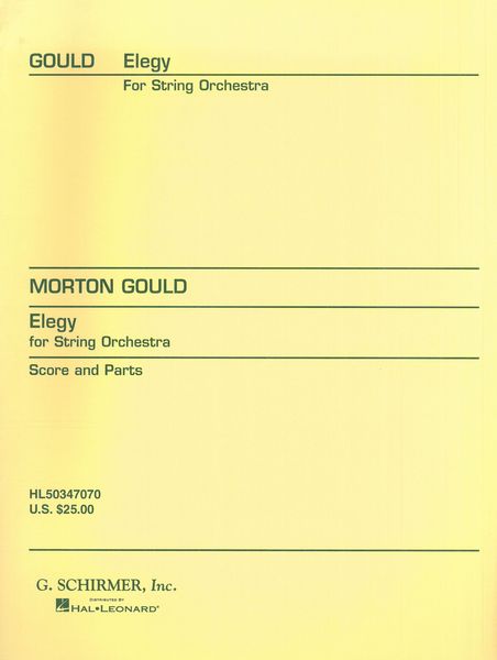 Elegy : For String Orchestra (5 5 3 3 3).