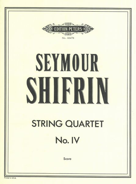 String Quartet No. 4 (1966-67).